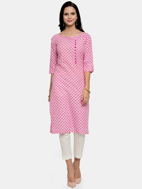 

Aarsha Women Pink Thread Work Kurta