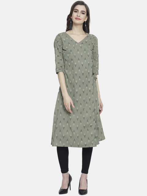 

Aarsha Women Green Embroidered Thread Work Kurta