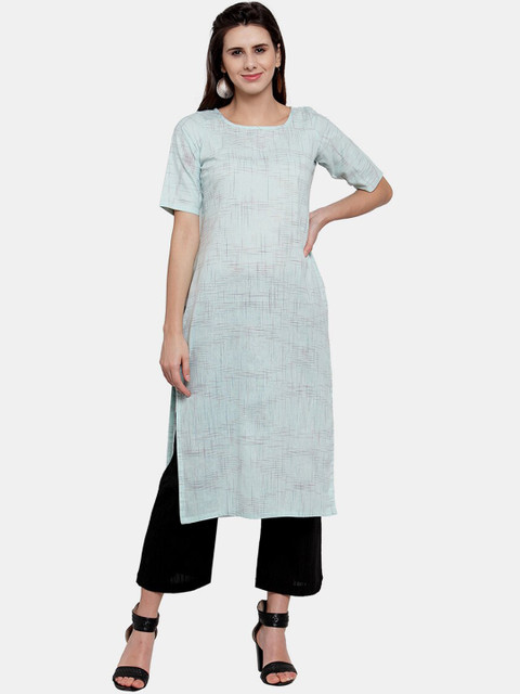 

Aarsha Women Blue Thread Work Kurta