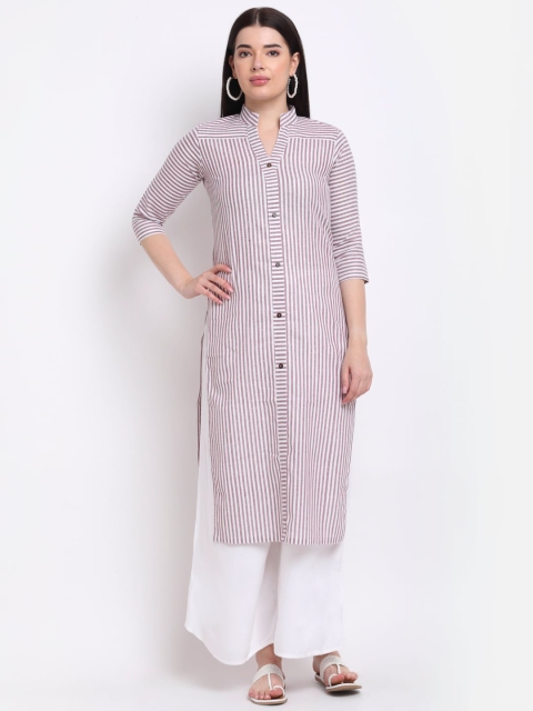 

Aarsha Women Violet Striped Kurta