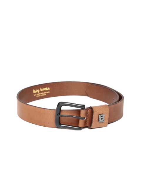 

Being Human Clothing Men Tan Brown Genuine Leather Belt