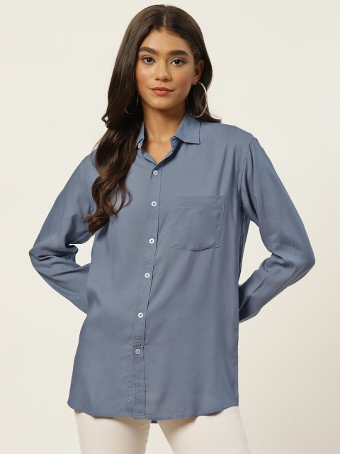 

Molcha Women Blue Comfort Semiformal Shirt