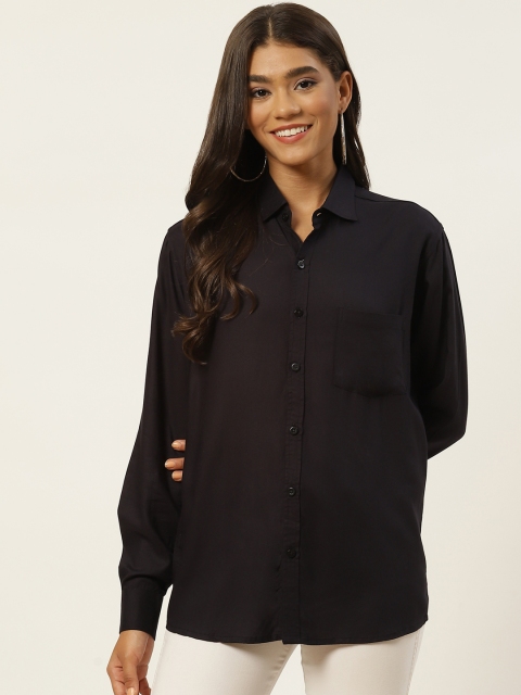 

Molcha Women Black Comfort Semiformal Shirt
