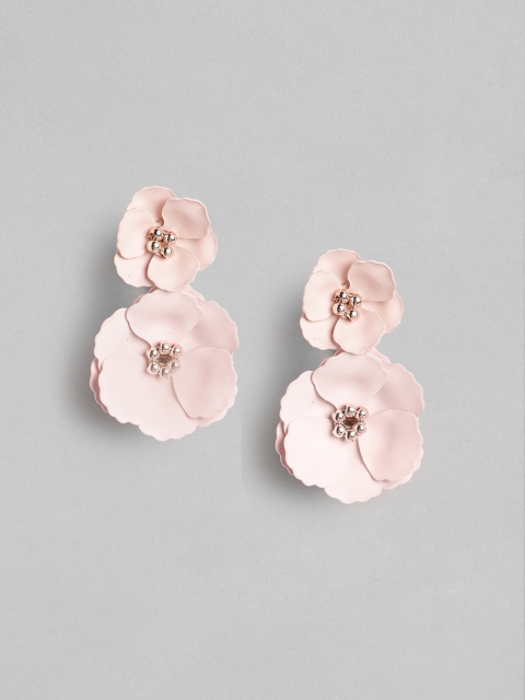 Forever New Pink Floral Drop Earrings