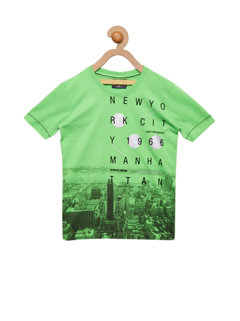 

Duke Boys Green Printed Round Neck T-shirt