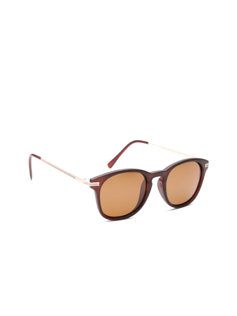 

Daniel Klein Women Polarised Oval Sunglasses DK4036-COL 1, Brown