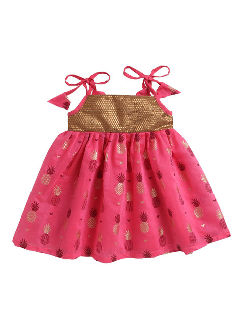 

MANY FROCKS & Pink Embellished Ethnic Dress