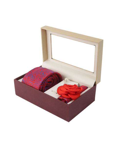 

ELLIS Men Red & Blue Printed Accessory Gift Set