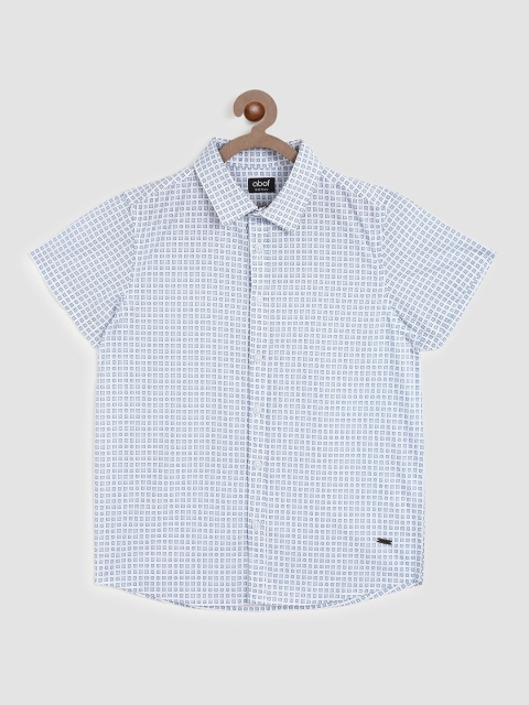 

abof Boys Blue Gingham Checks Checked Casual Shirt