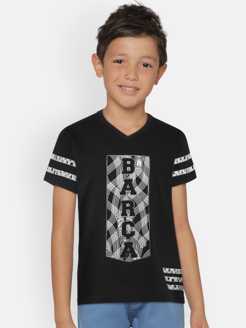 

Barcelona Boys Black Printed Round Neck T-shirt