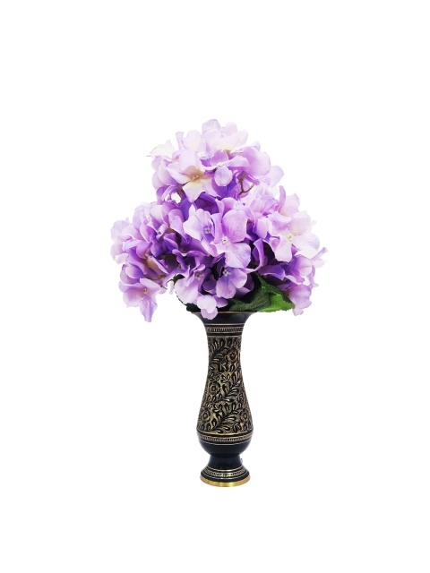 

WENS Black Nakkashi Work Brass Flower Vase