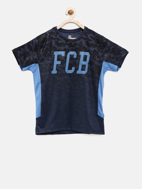 

FC Barcelona Boys Navy Blue Printed Round Neck T-shirt
