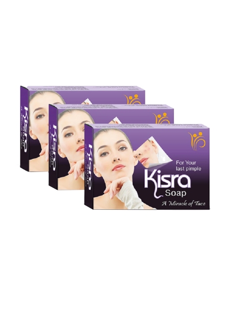 

KISRA Pack of 3 Pimple Care Soap 75g, Purple