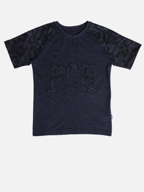 

Barcelona Boys Navy Blue Printed T-shirt