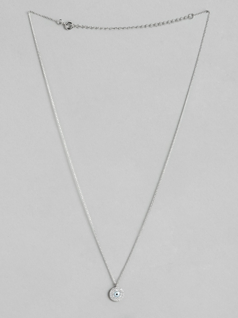 

Zavya Embellished Evil Eye 925 Sterling Silver Rhodium-Plated Chain