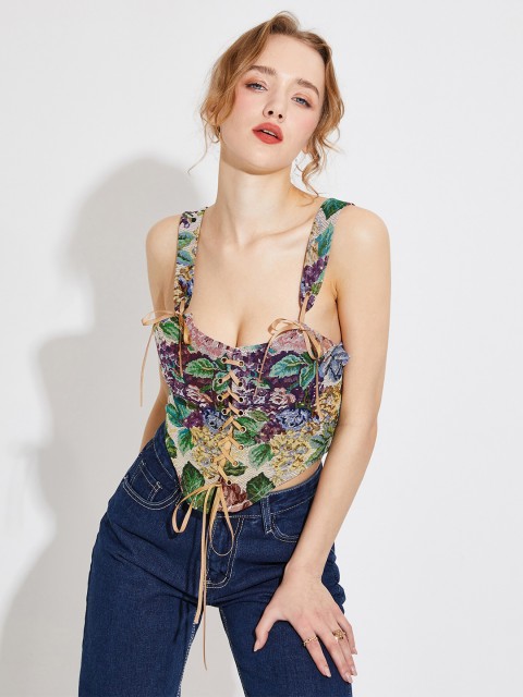 

URBANIC Multicoloured Floral Print Top, Multi