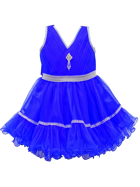 

AMIRTHA FASHION Blue Layered Net Dress
