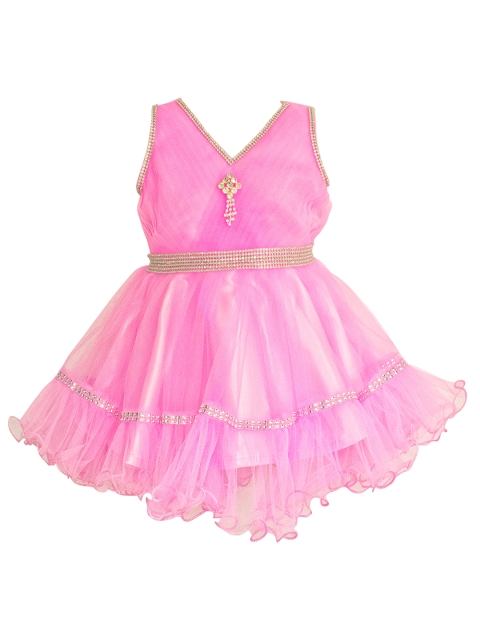 

AMIRTHA FASHION Pink Layered Net Dress