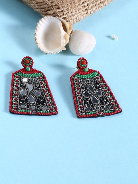 

justpeachy Red Contemporary Drop Earrings