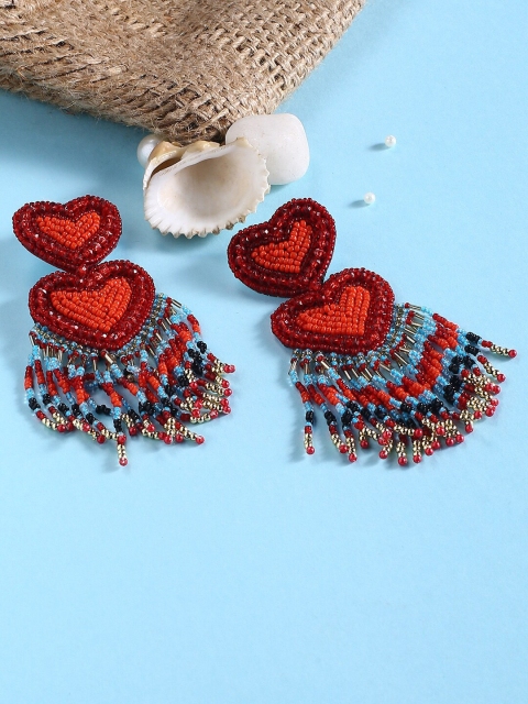 

justpeachy Red Contemporary Drop Earrings