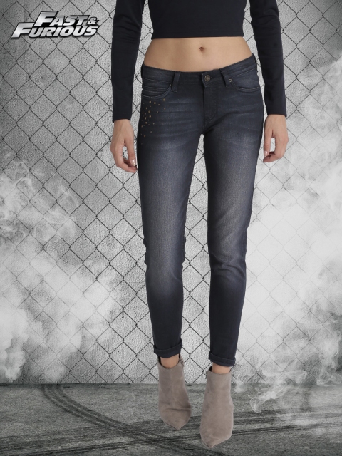

Roadster Fast and Furious Women Blue Skinny Fit Stretchable Jeans