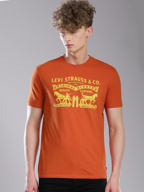 

Levis Men Orange Printed T-shirt