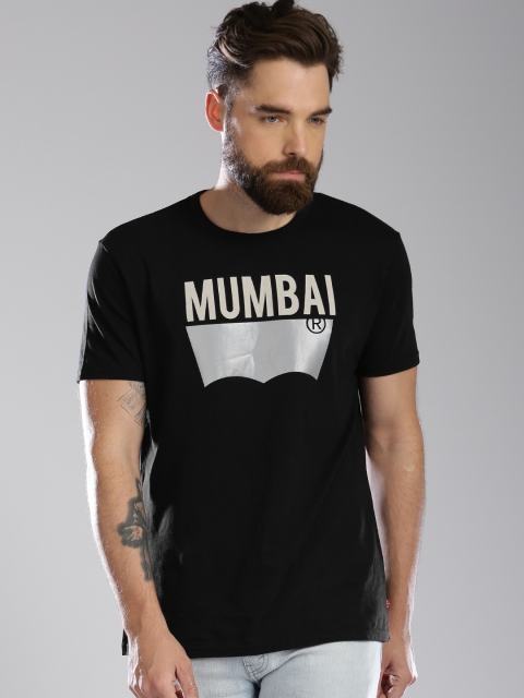 

Levis Men Black Printed T-shirt