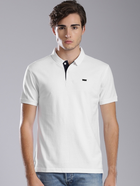 

Levis Men White Solid Polo T-shirt