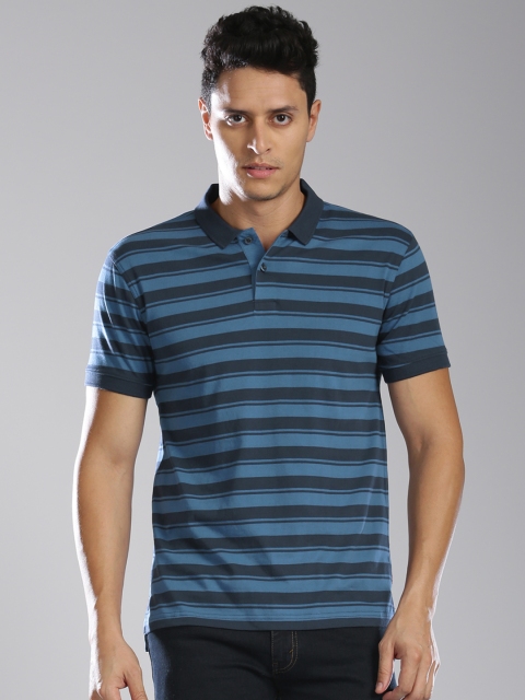 

Levis Men Blue Striped Polo Collar T-shirt