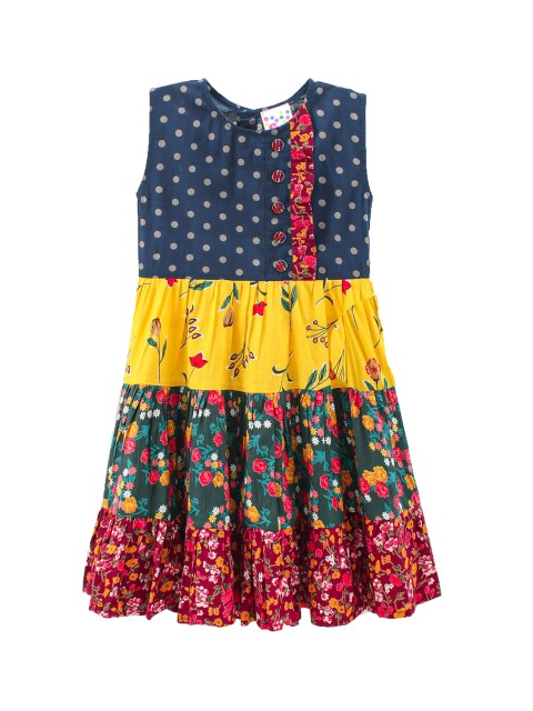 

Eimoie Multicoloured Floral A-Line Dress, Multi