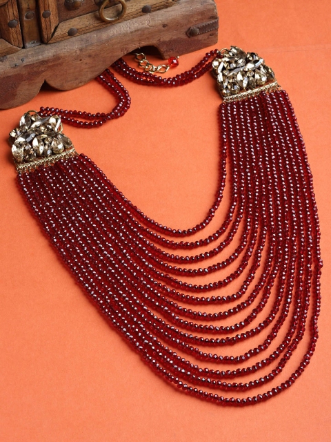 

Bijoux by Priya Chandna Gold-Toned & Red Brass Gold-Plated Necklace