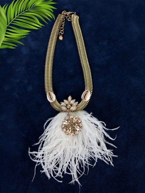 

Bijoux by Priya Chandna Gold-Toned & White Brass Gold-Plated Necklace