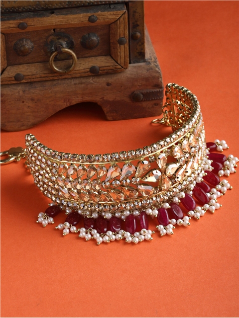 

Bijoux by Priya Chandna Women Red Necklace and Chains, Gold