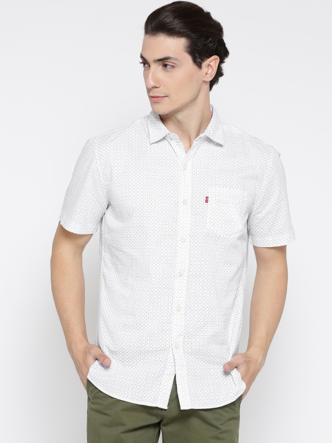 

Levis Men White Printed Slim Fit Casual Shirt