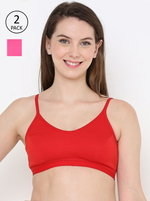

Berrys Intimatess Pack of 2 Solid Bra, Red