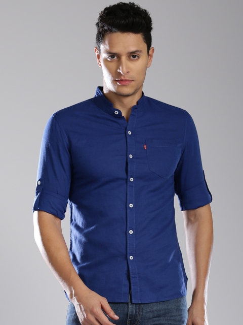 

Levis Men Blue Slim Fit Casual Shirt