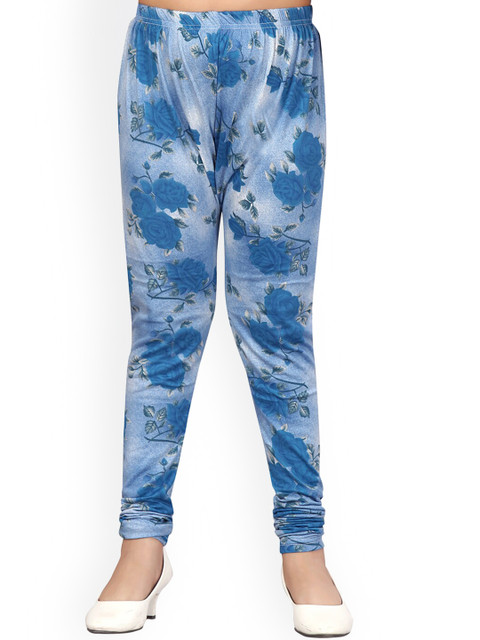 

Aarika Girls Blue Printed leggings