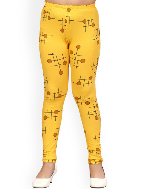 

Aarika Girls Yellow Printed Pure Cotton Leggings