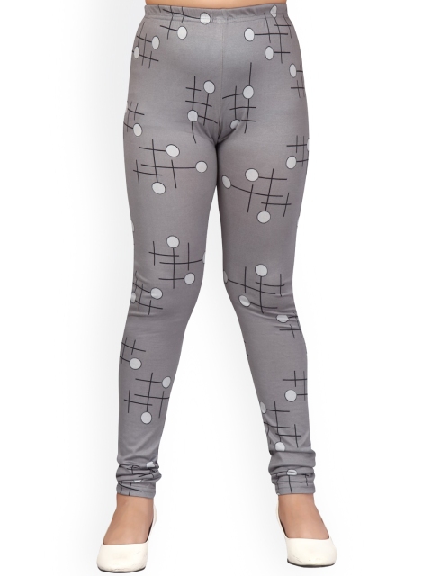 

Aarika Kids Girls Grey Printed Cotton Leggings