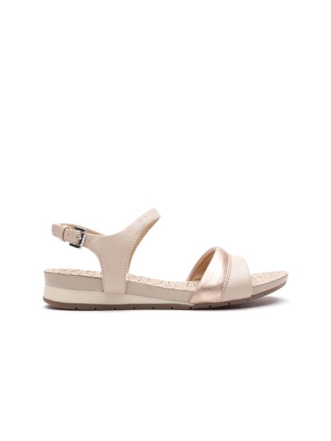 

Geox Women Beige Italian Patent Leather Flats