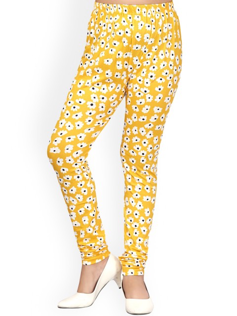 

Aarika Kids Girls Yellow Printed Cotton Leggings