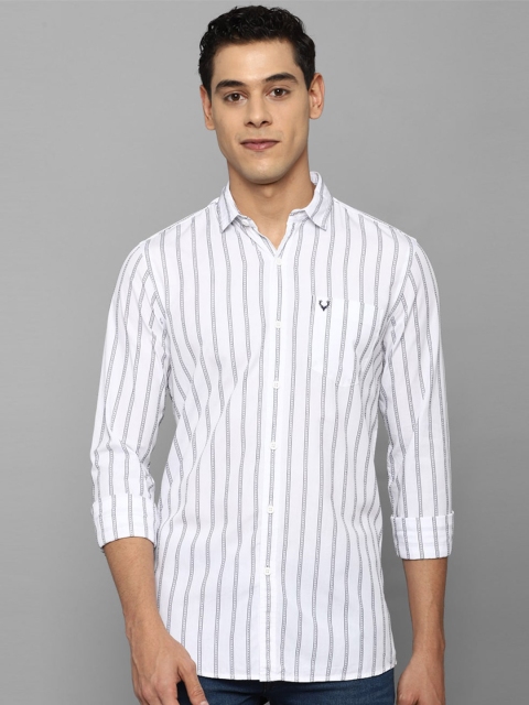 

Allen Solly Men White Striped Casual Shirt