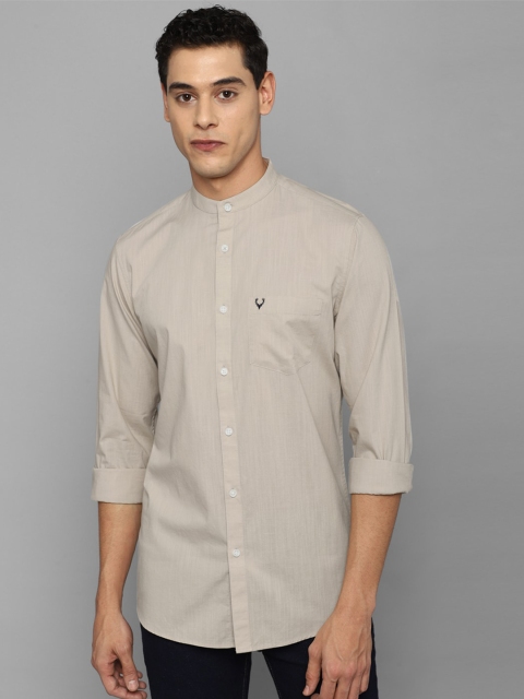 

Allen Solly Men Beige Slim Fit Casual Shirt