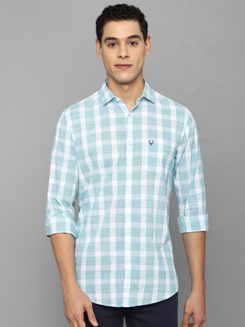 

Allen Solly Men Green Slim Fit Gingham Checks Checked Casual Shirt