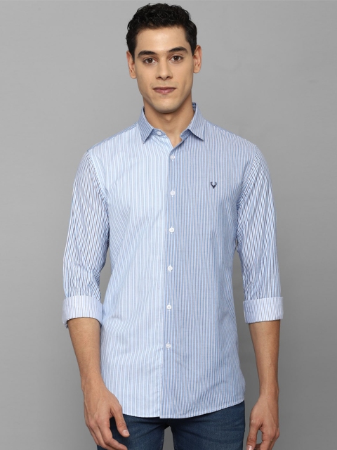 

Allen Solly Men Blue Slim Fit Striped Casual Shirt