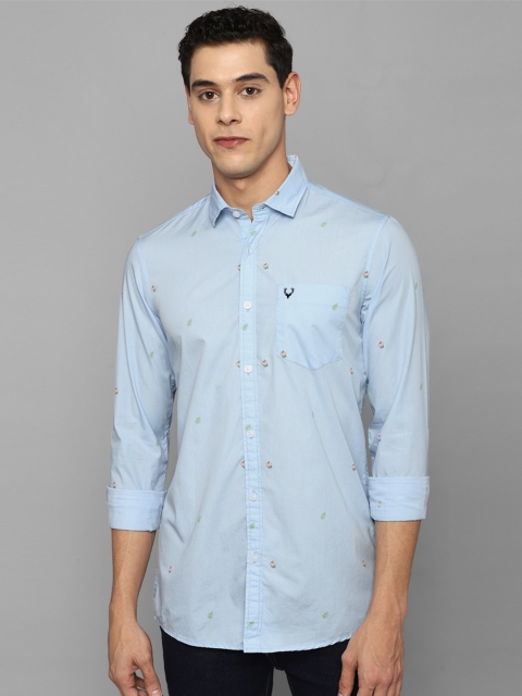 

Allen Solly Men Blue Printed Casual Shirt
