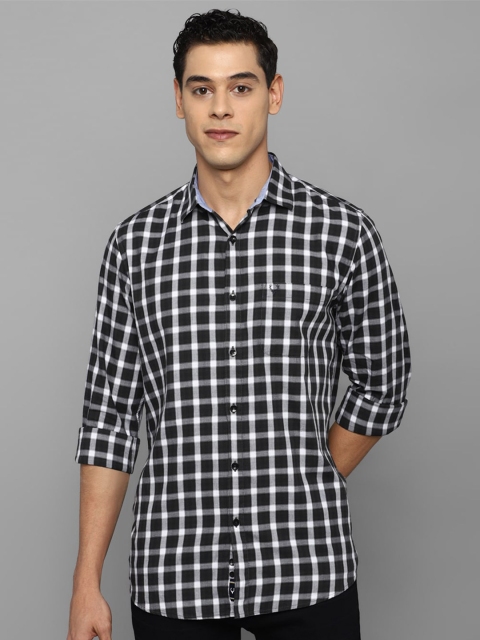 

Allen Solly Men Black Slim Fit Tartan Checks Checked Casual Shirt