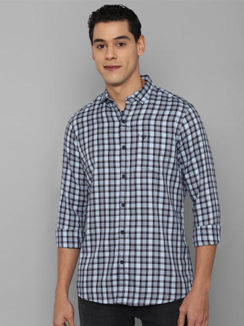 

Allen Solly Men Blue Checked Casual Shirt