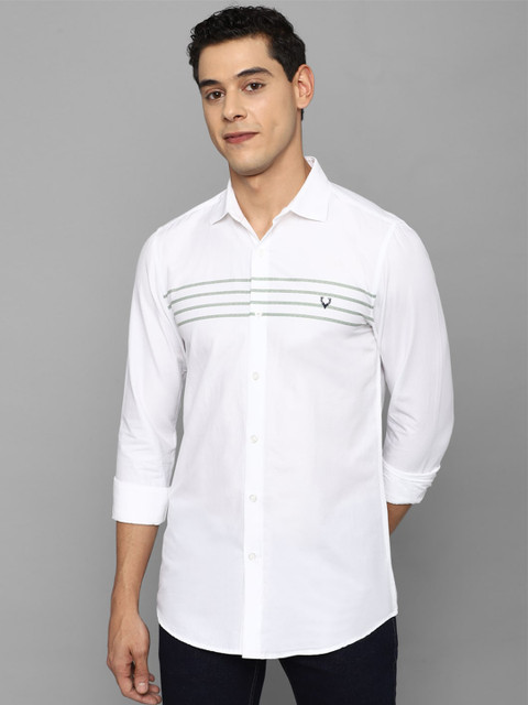 

Allen Solly Men White Slim Fit Casual Shirt