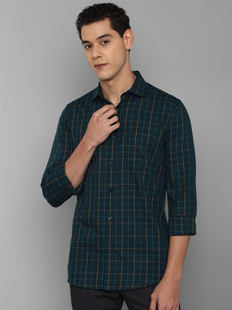 

Allen Solly Men Green Slim Fit Checked Casual Shirt